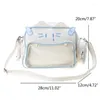 DrawString Y2K Japanese ita Bag For Women White Crossbody Vintage Mini Ryggsäckar Estetiska axelflicka