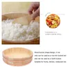 Dinnerware Sets Sushi Bibimbap Barrel de madeira de estilo japonês Rice Rice Cereal Container Korean Mixing
