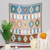 Filtar europeiska camping filt fuktsäker mat jacquard tapestry boho multifunktionell soffa el hem dekor säng täckning