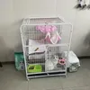 Portadores de gatos modernos gaiolas de ferro forjado doméstico villa cúpula super grande espaço livre gaiola para gatos ao ar livre casa de cachorro