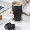 510ml Stainless Steel Coffee Mugs Thermos Bottle with Non-slip Case Car Vacuum Flask Travel Insulated Bottle Thermos Cups 240326