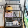 Porte-chats moderne en maille de fer, Cage de balcon pour chats, produits ménagers créatifs, portabilité haut de gamme, poulie, maison de luxe