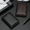 Herrkorthållare Thin Mini Storage Bag Wallet Card Unisex Exquisite Pu Coin Purse RFID Blockering Bankkort C Lagringspåse X15B#
