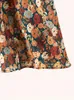 Gibsie plus taille vintage imprimé floral jupe longue jupe printemps férié fêtes boho taille élastique jupes femelles bottoms 240328