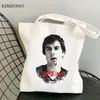 the Vampire Diaries shop bag grocery shopper jute bag recycle bag cott shopper bolsa compra woven sac tissu 39AQ#