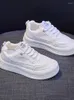 Casual Schoenen Witte Dames 2024 Lente Koreaanse Ronde Neus Platte Hardloop Dames Platform Sneakers Vrouw Vulcaniseer Trainers