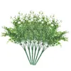 Fleurs décoratives 6 paquets Vase porche extérieur fausses plantes décoration de la maison intérieur Lotus Eucalyptus jardin fleur artificielle résistant aux UV