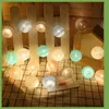 20 LED Cotton Ball Garland Lights String Christmas Xmas Outdoor Holiday Wedding Party Baby Bed Fairy Lights Decorations 240325