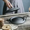 Cookware Sets Cast Iron Pan Thickened Pancake With Lid Kitchen Cooking Pots Set