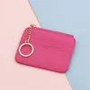 Kvinnor Mini Wallet Card Holder Portable Coin Purse ID Card Holder Busskort Täcker Fall Kontor Arbetskedje Kedje Knapp Ringverktyg X1KO#