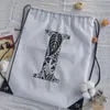 Kordelbeutel schwarze grafische Alphabet -Druck Frauen Yoga Bag Männer Sportsäcke Zeichnen Taschen Weiße Basketballbeutel H6OW#