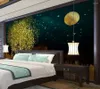 Fonds d'écran Wellyu personnalisé papier peint Papel De Parede chinois abstrait Golden Fortune arbre Elk paysage fond décoration murale 3D