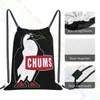 Chums Logo Drawstring Çantalar Spor Çanta Baskı Yaratıcı Spor Stili Açık Mekan T32W#