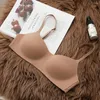 Reggiseni da donna Reggiseno senza cuciture Sexy senza anello in acciaio Bralette push up Ragazze Intimo raccolto regolabile Reggiseno intero con retro a U sottile