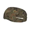 Basker Erbsenmuster Pea Dot German Camo Sport pannband för tennis non slip elastic militär armé kamouflage fuktig wicking svettband