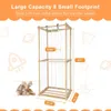 Vziudyn Large Fill Animal Zoo Wood Plush Storage Rack med Elastic Gift Game Room Decorative Corner
