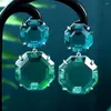 Dangle Earrings GODKI Semi Joias Charms Luxury Trendy Charm Pendant Full Mirco Paved Crystal Zircon Dubai Wedding Drop Jewelry