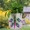 Decorazioni da giardino 2 pezzi Personalità Vaso di fiori Decorazione Ciondolo Acrilico Gancio per piante Farfalla Figurina