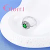 Cluster Rings Large Round Shiny Crystal Stone Ring For Women's Wedding Ceremony Party Shopping Jewelry And CZ