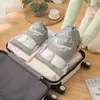 DrawString Bag Shoes Storage Bag Closet Travel Organizer N-Woven tygpåsar Plast Portable Bag Waterproof Hanging M/L X4XO#