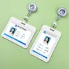 1pc Plastic Chest ID Tag Staff Work Pass Card Cover Multicolor Retractable Card Cover Office Employees Name Badges Holder D6Kd#