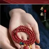 Bangle 2024 Authentic Vermilion Multi-ring Bracelet Emperor Sand Three Rings For Men And Women With Malachite