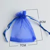 50st 7x9cm Organza Bag smycken Tulle DrawString Bag Wedding Party Decorati Gynnar smycken Förpackning Display påsar 74EB#