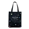 STARRY Sky Mönster Canvas Bag, Fi Zipper Tote Bag, Trendy Shoulder Bag For School Shop D5WU#