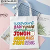 Ateez Korean Kpop Fans Collecti Bolsa de lona Casual Bolsas de mano grandes para mujeres Damas Tienda Bolso Imprimir Bolsa de gran capacidad y0JH #