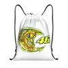 Rossi Сумка на шнурке для женщин и мужчин Складная спортивная сумка для спортзала Магазин рюкзаков для хранения r8qR#