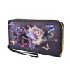 Belidome Magic Butterfly Floral Plånböcker för kvinnor runt blixtlås LG -handväska RFID Blockeringskorthållare Koppling Bag Wristlet Wallet H3FS#