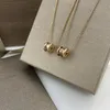 Luxe designer merk keramische diamant ketting dames mannen topkwaliteit mode titanium roestvrij staal 18k gouden ketting veer hanglang sleutelbeen keten sieraden