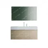 Robinets d'évier de salle de bains, plaque de pierre, armoire couleur bois, lavabo entier, combinaison de lavabo Simple