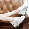 Scarpe casual in pelle da donna con tacco alto interno in pizzo Chaussures Femme Platform Sneakers Zapatos Mujer Sapato Feminino