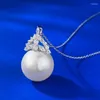Chaînes S925 Silver 16m Collier de perles Pendentif pour femme Light Luxury Daily Mode en gros