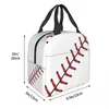 Personnalisé Baseball Lace Lunch Bag Cooler Thermique Boîtes à lunch isolées pour femmes enfants travail école nourriture pique-nique fourre-tout Ctainer t9Rw #