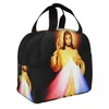 Divine Mercy Seigneur Jésus Je fais confiance en toi Sac à lunch thermique Femmes Jésus Portable Lunch Tote Multifuncti Food Box P0XR #