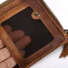 Gagacia Man Vintage Veurs en cuir authentique Nouvel mâle en porte-monnaie portefeuille Luxury Bourse Double fermeture à glissière pour le support de carte M3BH # #