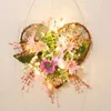 Decorative Flowers Spring Outdoor Front Door Welcome To The Flower Wreath Hanger Decoration Easter Egg Wall Stickers For Kids R