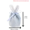 5pcs Veet Rabbit Ears Drawstring Storage Pouch Easter Egg Party Candy Gift Jewelry Organizer Packaging Bunny Bag B6RA#