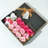 Fleurs décoratives 12pcs savon parfumé fleur cadeau rose boîte bouquet fille artificielle pour festival mariage saint valentin décoration