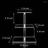 Dekorative Figuren IMUWEN Acryl-Tortenständer, süßer Luxus-Teller, Obst, Nuss-Tablett, transparente Platzteller für Zuhause, Hochzeit, Party, Tischdekoration