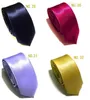 Stock Polyester 35 C001 Farbe Satin Herren Hochzeit Slolid Krawatten Krawatten Party Herren Seidenfarben Hals schlicht Ausreichend für DJCPM