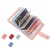 Nouveau RFID 26 Slots Bits Porte-carte Sac Simple Solid Pocket Case Femmes Hommes Carte d'identité de crédit Organisateur Porte-cartes en cuir Portefeuille D2B1 #