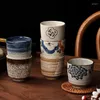 Set di stoviglie per il tè 2 pezzi/set tazza da tè in ceramica giapponese tazza da caffè ciotola da tè retrò fatta a mano set cinese accessori bicchieri singoli personali