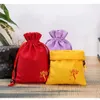 Envoltório de presente 10pcs 10x14cm qualidade premium algodão lona sacos de cordão para embalagem favores de casamento convidados saco de doces