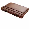 Ultra Thin Mini Wallet Men's Small Wallet Busin Card Inga plånböcker PU Holder Plånböcker Kredit Logotypen Purse Coin Leather i5A3 Q2SM#