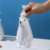 Storage Bottles Cute Polar Bear Soap Dispenser For Bathroom Large Capacity Shampoo Shower Gel Refillable Lotion Liquid Container