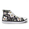 Casual Shoes Cute Piano Parrot Printing Ladies Classic Canvas Women Floral Pattern High Top Vulcanize Custom Sneakers Drop Drop