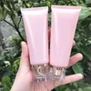 Storage Bottles Pink 100ml Plastic Squeeze Bottle Empty Body Lotion Soft Tube 100g Cosmetic Facial Cream Refillable Packaging Container